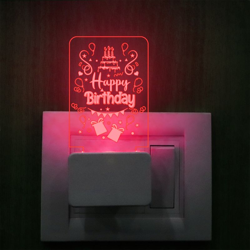 Happy Birthday Plug In Night Lamp