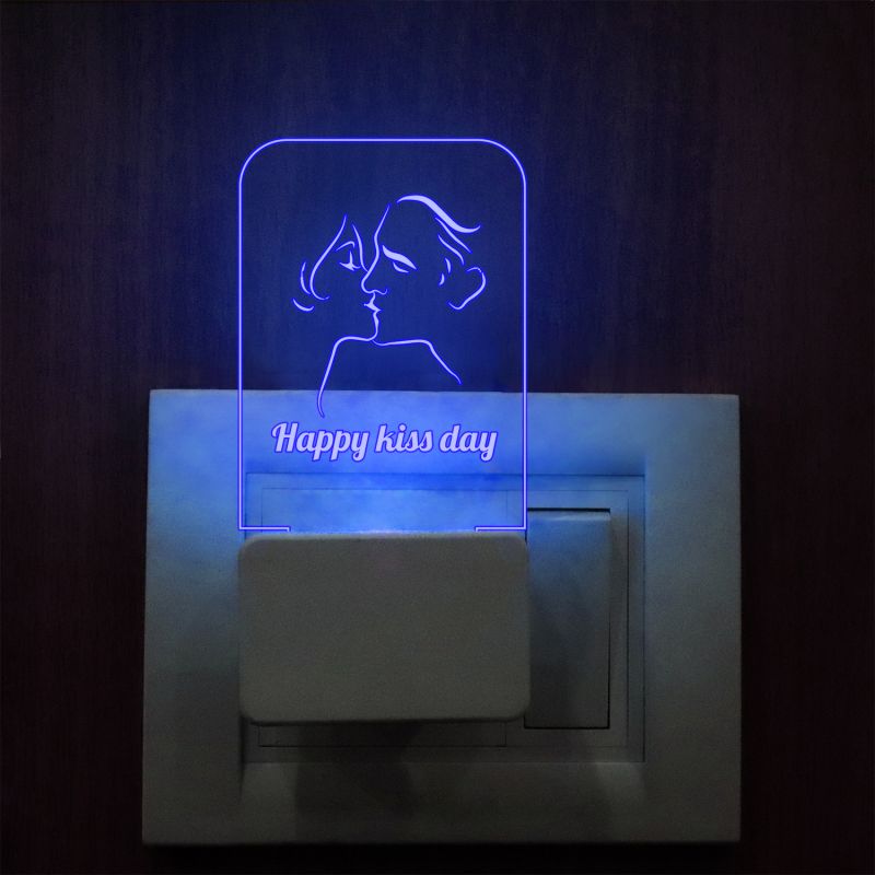 Happy Kiss Day Plug In Night Lamp