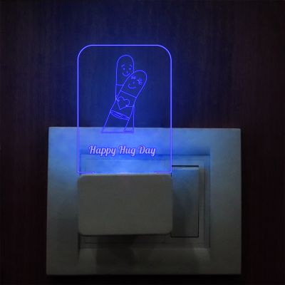 Happy Hug Day Plug In Night lamp