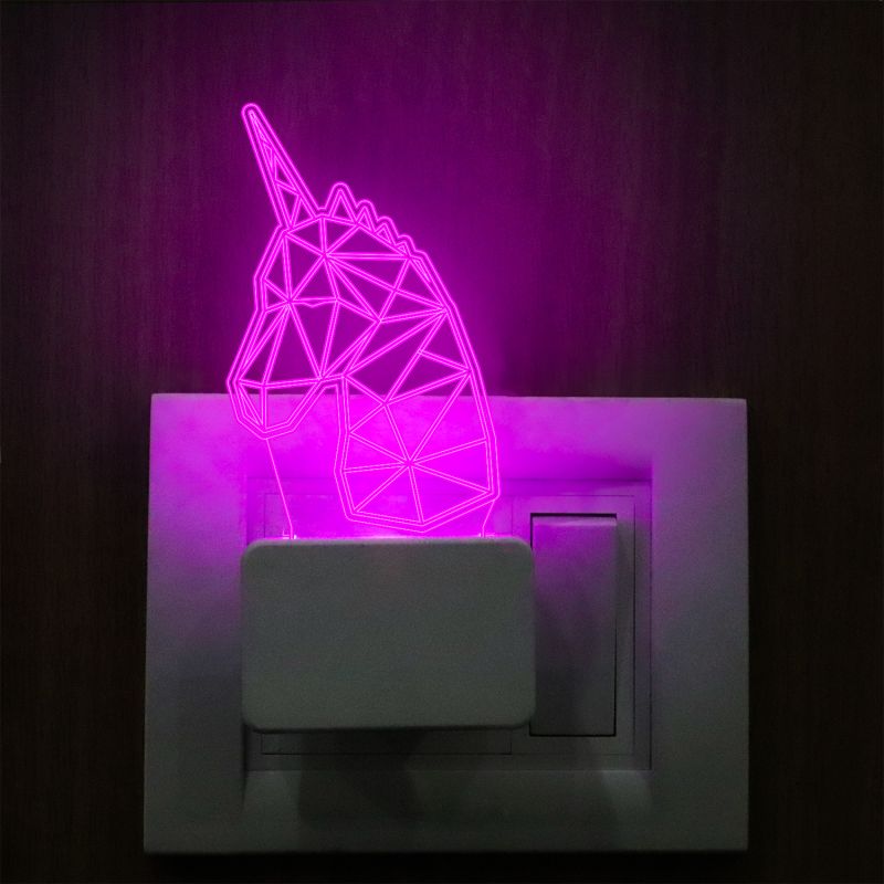 Poly Art Unicorn Plug In Night Lamp