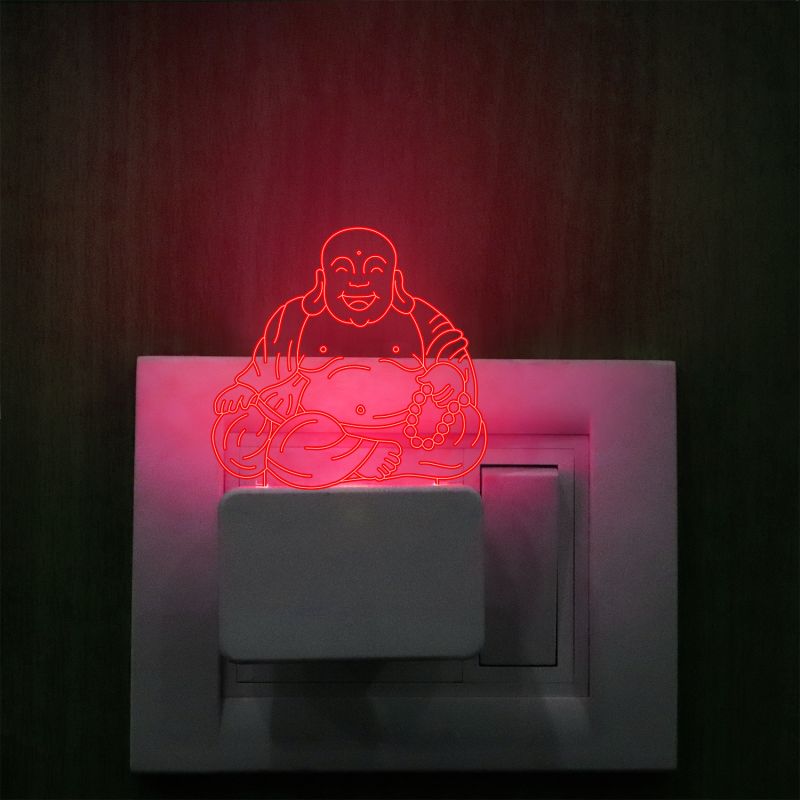 Laughing Buddha Plug In Night Lamp