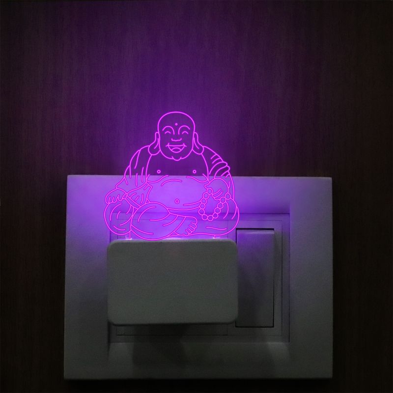 Laughing Buddha Plug In Night Lamp