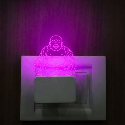 Laughing Buddha Plug In Night Lamp