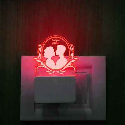 Kissing Couple Plug In Night Lamp