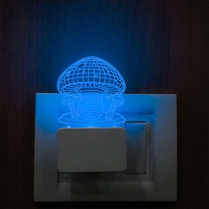 3D Mushroom Plug In Night Lamp