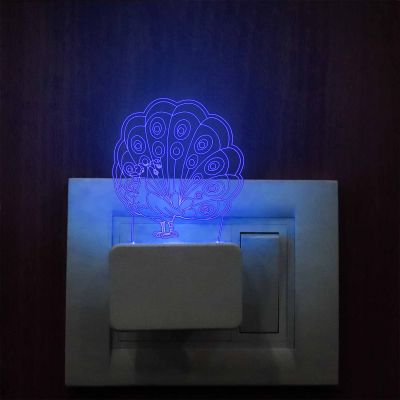 Peacock Plug In Night Lamp