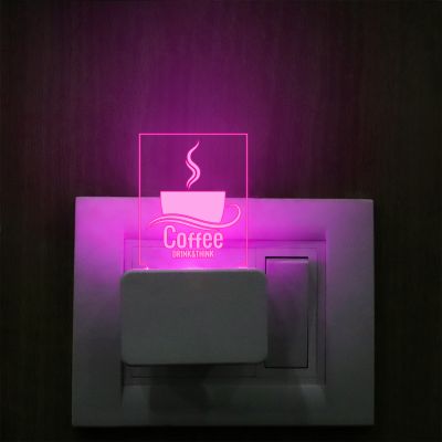 Coffee Plug In Night Lamp
