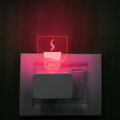 Coffee Plug In Night Lamp