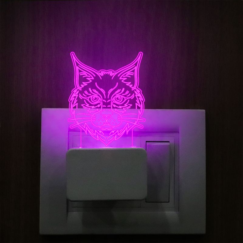 Cat Face Plug In Night Lamp