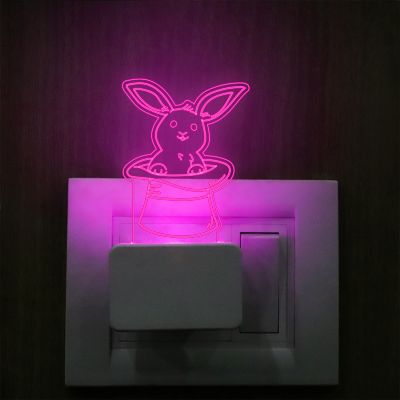 Rabbit Into Hat Plug In Night Lamp