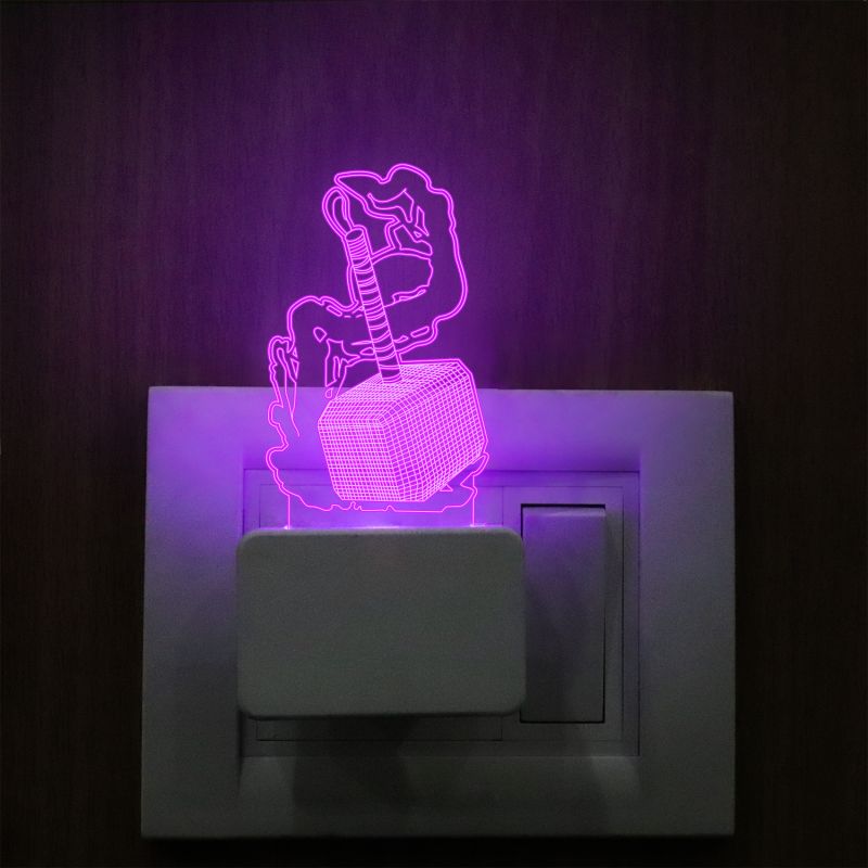 Thor Hammer Plug In Night Lamp