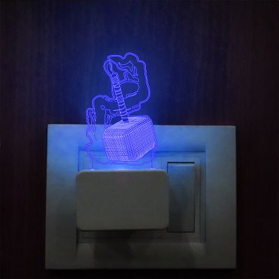 Thor Hammer Plug In Night Lamp