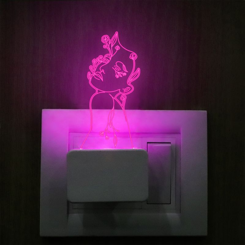 Beautiful Girl Plug In Night Lamp