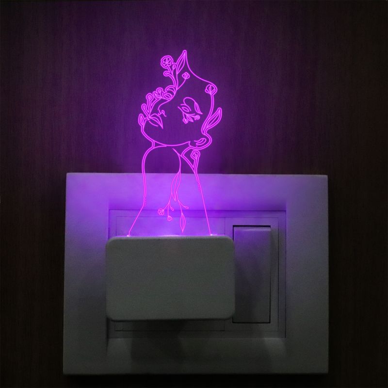 Beautiful Girl Plug In Night Lamp