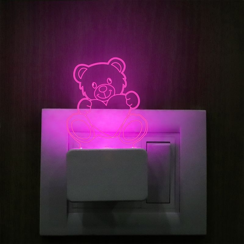 Teddy Bear Plug In Night Lamp