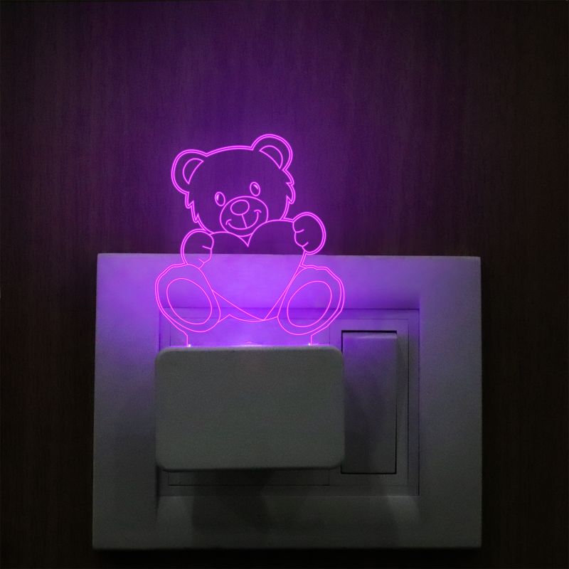 Teddy Bear Plug In Night Lamp