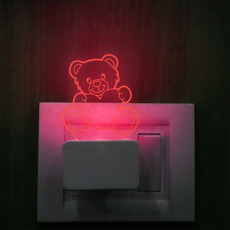 Teddy Bear Plug In Night Lamp