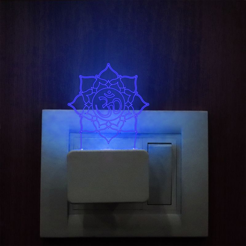 Om Text Plug In Night Lamp