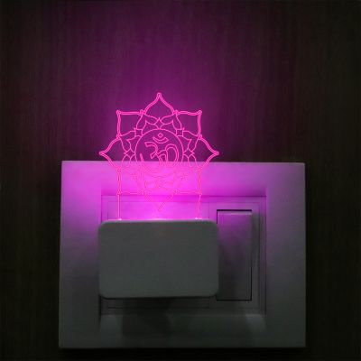 Om Text Plug In Night Lamp