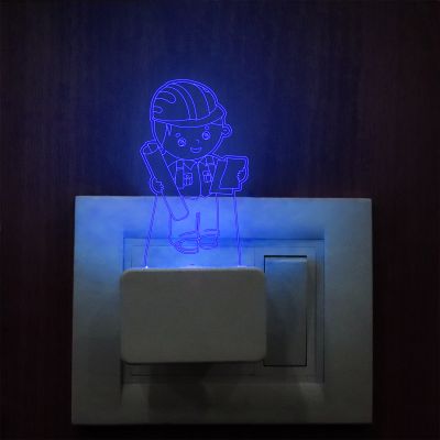 Architect Boy Plug In Night Lamp