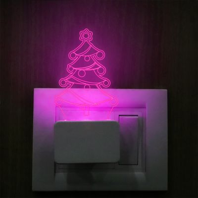 Christmas Tree Design Plug In Night Lamp