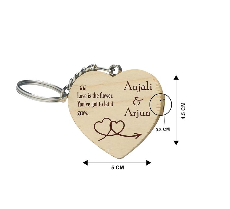 Heart Shape Key Chain For The Loved One (Customized)