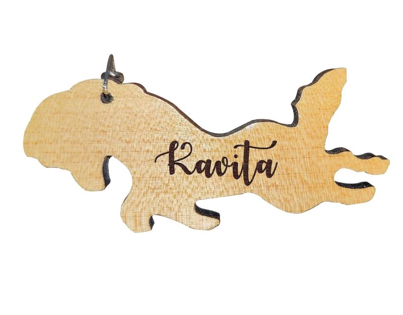 Wooden Key Chain With Customized Name