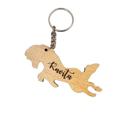 Wooden Key Chain With Customized Name