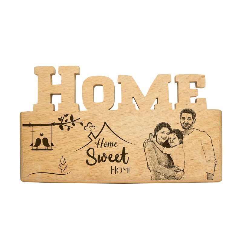 Home Sweet Home Wooden Plaques With Customized Photo