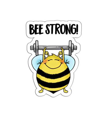 Bee Strong Text Magnet Sticker For The Decoration