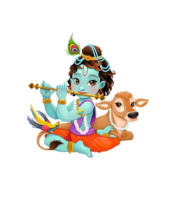 Baby Krishna Magnet Sticker For The Decorations