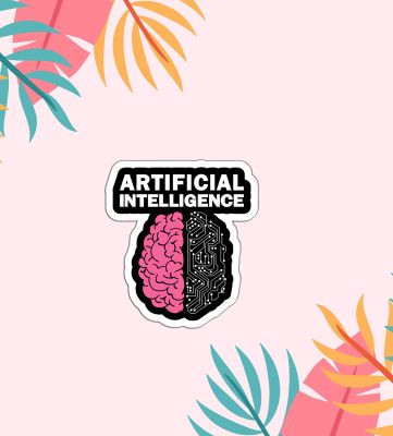 Artificial Intelligence Text Magnet Sticker For The Decorations