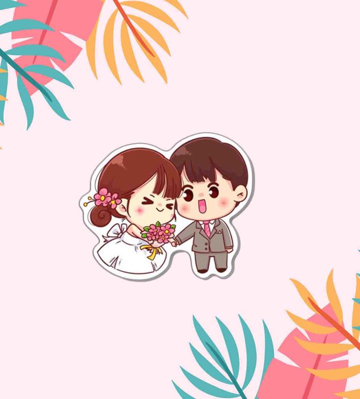 Married Couple Magnet Stickers For The Decorations