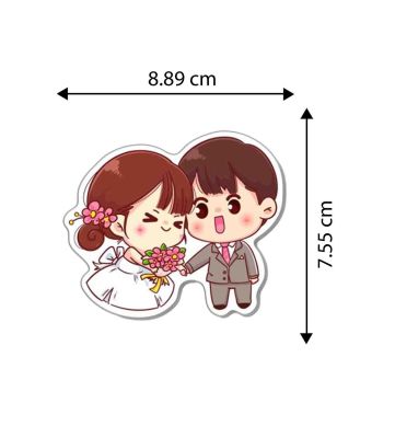 Married Couple Magnet Stickers For The Decorations