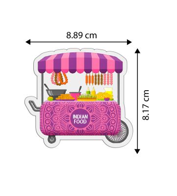 Street Foot Cart Magnet Sticker For The Decoration