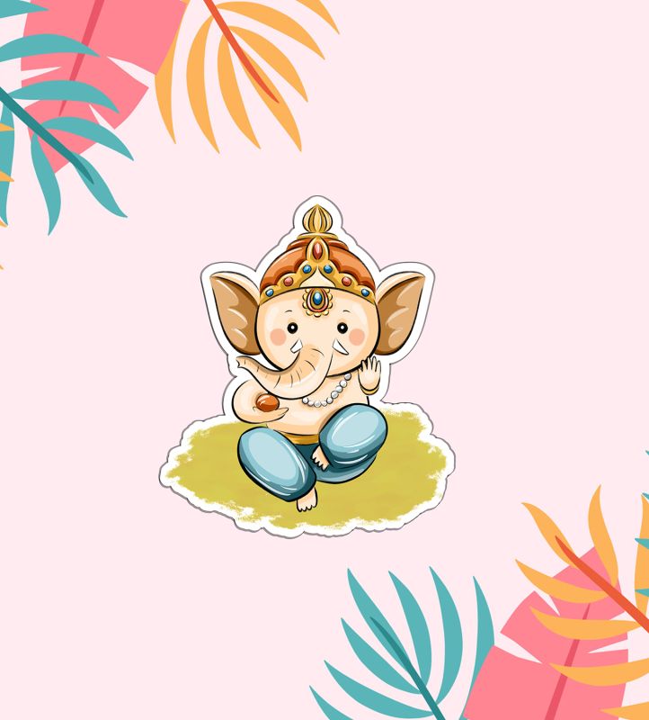 Ganesh Ji Magnet Sticker For The Decorations