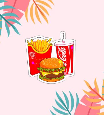 Fast Food Magnet Sticker For The Decorations