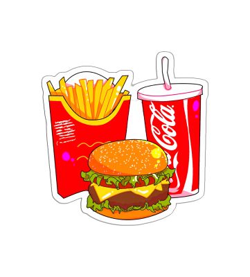 Fast Food Magnet Sticker For The Decorations