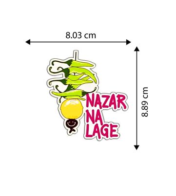 Nazar Na Lage Magnet Sticker For The Decorations