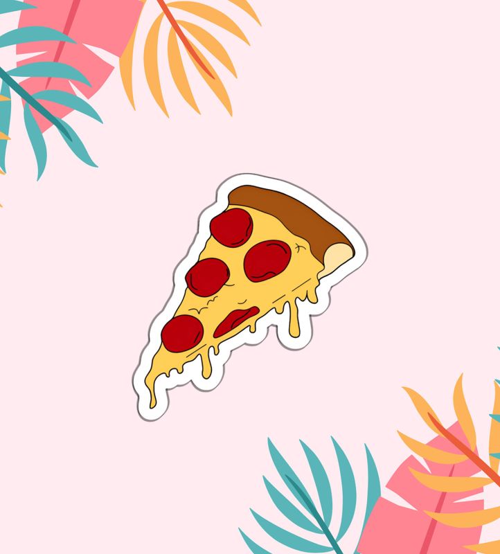 Pizza Slice Magnet Sticker For The Decorations