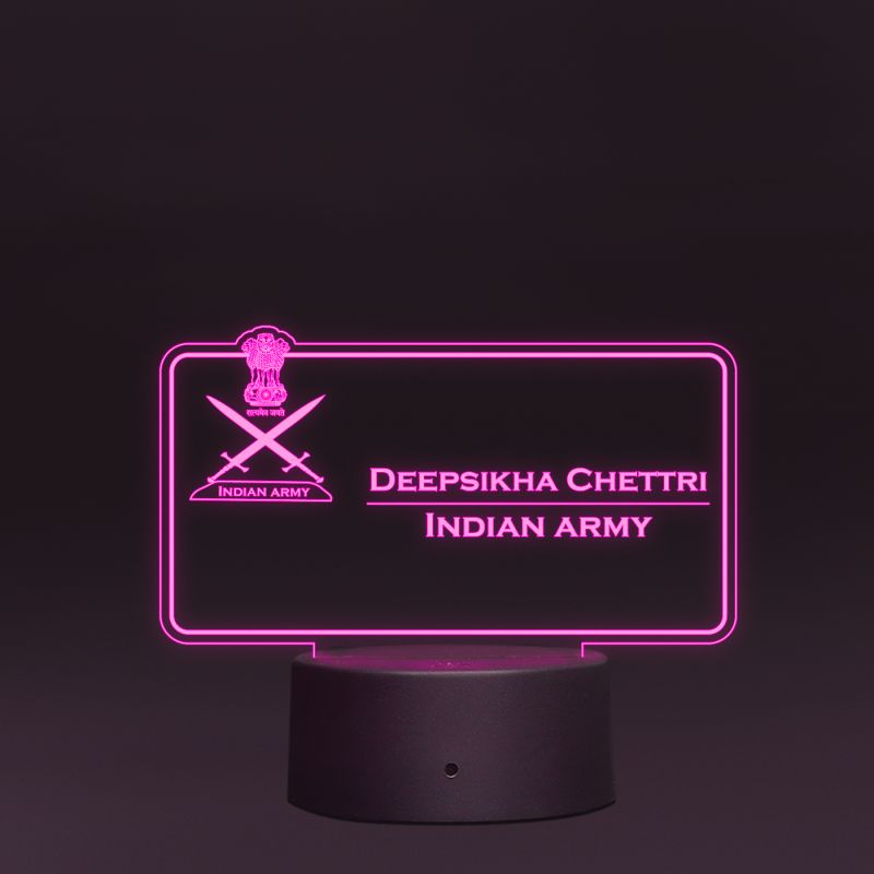 Indian Army Name Plate With Customized Name