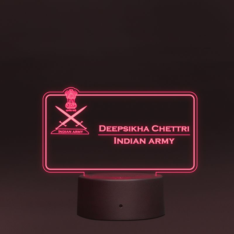 Indian Army Name Plate With Customized Name