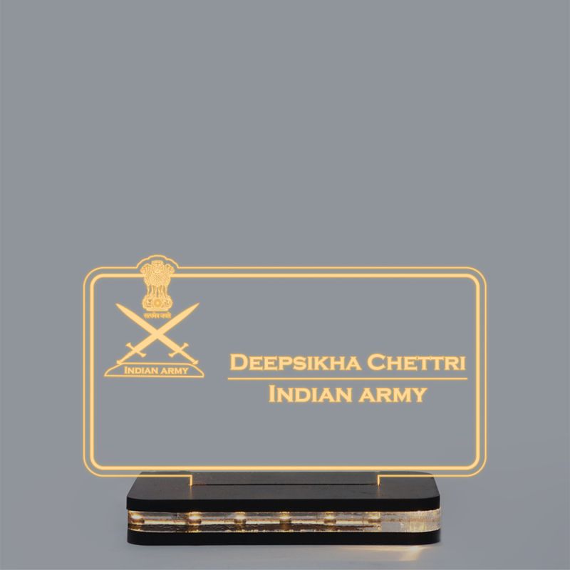 Indian Army Name Plate With Customized Name