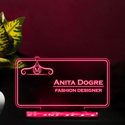 Fashion Designer Name Plate Withe Customized Name