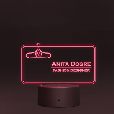 Fashion Designer Name Plate Withe Customized Name