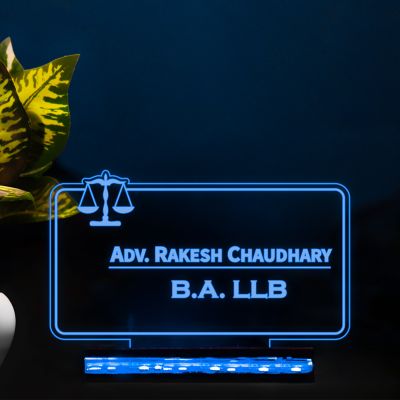 Advocate Name Plate With Customized Name