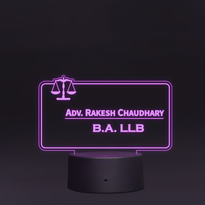 Advocate Name Plate With Customized Name