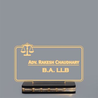 Advocate Name Plate With Customized Name