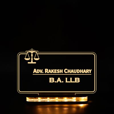 Advocate Name Plate With Customized Name