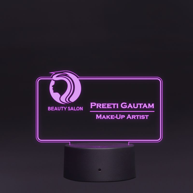 Make-Up-Artist Name Plate With Custom Name